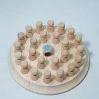 Puzzle de mémoire en bois 3D fabriqué à la main Jeu d'échecs Montessori stimulant le cerveau pour les enfants et les familles