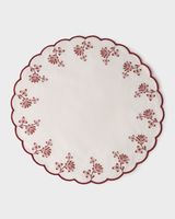 Set de table festif en lin de luxe fait main avec broderie, réutilisable, pour la décoration de table de mariage et des espaces familiaux
