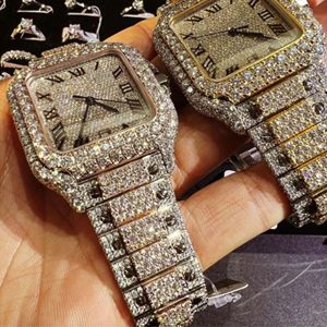 Reloj de Moissanite de lujo personalizado | VVS Iced Out Skeleton | Pasa el probador de diamantes al por mayor - Product Image 5