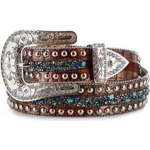 Cinturón de Cuero Natural con Estampado de Canasta para Hombre de Texas Saddlery - Product Image 2