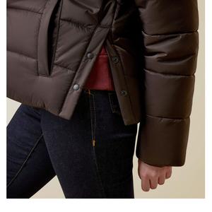 Hot <b>Sale</b> Women's Winter Bomber Jackets Custom Slim Fit Waterproof Embroidery Cotton Padding Warm Hooded Coats Loose Design - Product Image 4