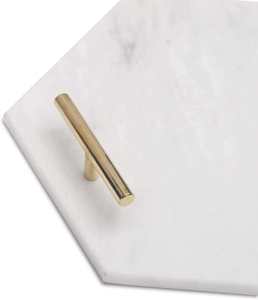 Plateau en marbre moderne ovale de luxe, décoration d'intérieur de haute qualité, plateau de vanité et de service - Product Image 5