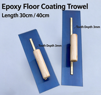 Outil de raclage pour peinture de sol, spatule et niveleur pour époxy - Truelle crantée en fil d'acier pour finition du ciment