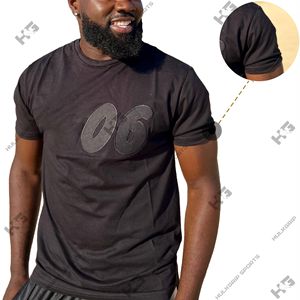 Alpha Noir Hommes Fraternité T-Shirt Applique Broderie Lettres Grecques 100% Coton Personnalisé Imprimé High Street Style Eco-Friendly - Product Image 1