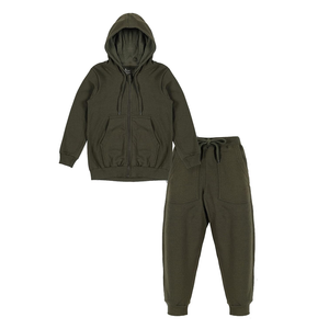 Ensemble de sweat à capuche respirant unisexe personnalisé 100% coton polaire pour hommes femmes survêtement décontracté deux pièces en gros Bangladesh blanc - Product Image 1