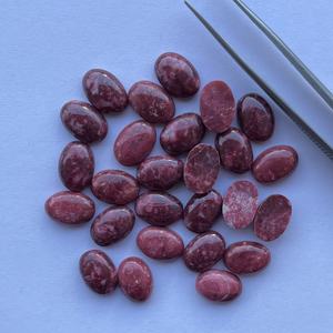 10mm 12mm 14mm naturel rouge rose Thulite pierre ovale lisse dos plat Cabochon pierres précieuses en vrac grossiste fournisseur cristal guérison - Product Image 4