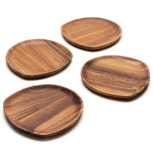 Plats en bois d'acacia naturel fait à la main en bois assiettes de service alimentaire ensemble de plats et d'assiettes de qualité supérieure - Product Image 6