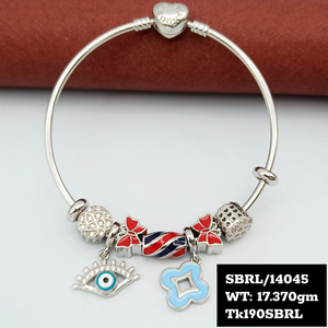 สร้อยข้อมือเงินแฟชั่นสุดฮิตดีไซน์ไม่เหมือนใครกำไล925เงินสเตอร์ลิงกำไลข้อมือเงินทันสมัย - Product Image 4