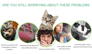 Pot bleu de litière pour chat en sable minéral concassé gris et blanc COOL CLEAN-Solution naturelle de qualité supérieure pour les déchets de chat - Product Image 4