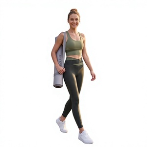 Shorts de yoga taille haute sans couture, couleur unie, taille élastique, en Spandex/Nylon, séchage rapide, pour femme - Product Image 3