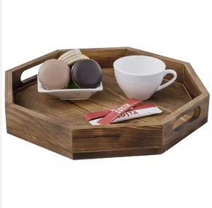 Top qualité Restaurant hôtel fournitures solide pin bois forme octogonale plateau pour servir et décoration indien maison artisanat - Product Image 1