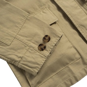 แจ็กเก็ตผ้าแคนวาสสำหรับผู้ชายแจ็กเก็ตแบบปิดซิป100% ผ้าฝ้ายออกแบบได้ตามต้องการ - Product Image 5