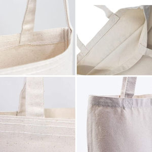 Customized logo 10oz Natural Cotton Tote <b>Bag</b> <b>Long</b> Handle Shopping <b>Bags</b> Eco Friendly Canvas Tote <b>Bag</b> - Product Image 4