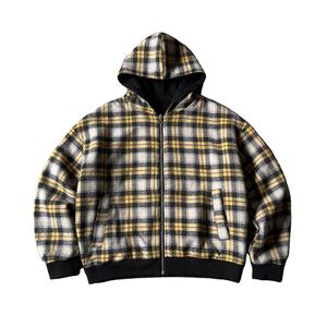 เสื้อฮู้ดซิปแบบกลับด้านได้ ผลิตตามสั่ง (OEM) ผ้าฝ้ายหนานุ่ม ทรงโอเวอร์ไซส์ สไตล์สตรีทแวร์ พิมพ์ลายสกรีน - Product Image 3