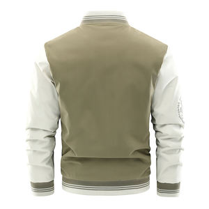Chaquetas Varsity de Béisbol Estilo Bomber 2025, Logotipo Bordado de Alta Calidad, Mangas de Poliéster para Hombre, Cuello Alto Deportivo - Product Image 2