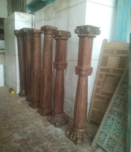 Chất Lượng Cao Cấp Rắn Gỗ Trang Trí Cột Với Chi tiết Tay Chạm Khắc Cho Trong Nhà Ngoài Trời Cấu Trúc Hỗ Trợ Phong Cách Trang Trí Nội Thất - Product Image 1