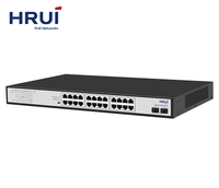 Commutateur PoE Gigabit HRUI 24 ports avec 2 ports SFP 2,5G, budget PoE 380W, HiPoE 60W, extension 250m