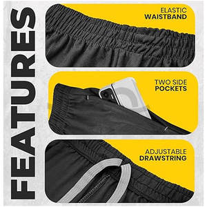 Shorts de sport pour homme en laine brodée, ajustables, personnalisés, de haute qualité, durables et confortables pour le VTT et les activités de plein air - Product Image 6