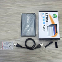 Handisen 2.5 Inch Aluminium External HDD Enclosure USB 2.0 ke SATA 2TB MAX Plug and Play Hard Disk Case Housing untuk