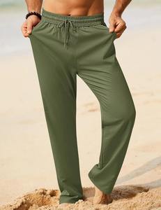 Pantalon de jogging décontracté en toile imperméable et respirant pour homme, pantalon cargo, grande taille, haute qualité, haut de gamme, devant plat - Product Image 5