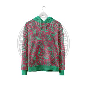 Sweat à capuche unisexe de luxe à imprimé intégral, coupe ample et courte, 100% coton molletonné, sweat à capuche épais et lourd - Product Image 1