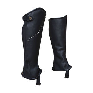 Demi-gambettes en cuir léger taille haute longueur genou - Imperméables, respirantes, personnalisables (logo/couleurs), unisexe, vente en gros disponible - Product Image 1