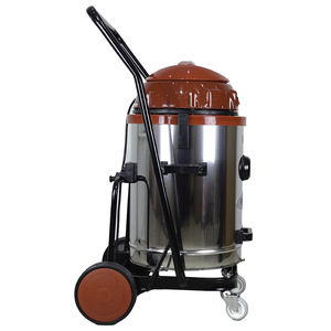 Soplador Industrial Húmedo/Seco, Cuerpo de Acero Inoxidable, Tapa Roja, con Ruedas y Asa, Rodamientos de Bolas, 2800 RPM - Product Image 1