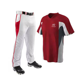 Tenues de baseball pour adultes de haute qualité, personnalisables, respirantes, 100 % polyester, légères, col en V, avec poches – Meilleures ventes - Product Image 2