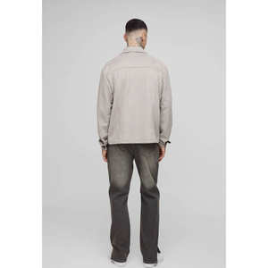 Camisas Básicas de Manga Larga con Cuello y Botones, Estilo Vintage Casual, Venta al Por Mayor con Logotipo Personalizado para Hombre - Product Image 5