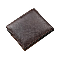 Kualitas Grosir Desain Populer Kulit Asli Anti RFID Ritsleting Vintage Tampilan Stylish Mudah Digunakan Fashion Kustom OEM