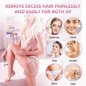 Afeitadora Eléctrica Inalámbrica Portátil 4 en 1 para Mujer, Afeitadora Rotatoria Rosa para Depilación Corporal, Axilas y Piernas, Afeitadora de Cejas IPX7 para RV - Product Image 3