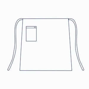 Tablier de cuisine Toledo 1/2 français en coton imperméable, design croisé au dos, style uni, pour chef, barbecue, mariage, nettoyage, pour la restauration - Product Image 4