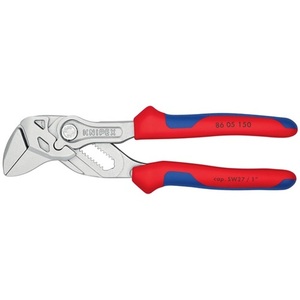 KNIPEX 150mm Pliers Wrench Chrome-Plated 27mm <b>Clamping</b> Width Multi-Component Handles - Product Image 3