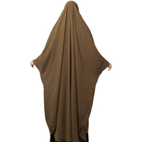 Gaun Abaya Maxi Formal Sutra 100% Islami Alami Ramah Lingkungan Bahan Chiffon Lurus Sederhana untuk Wanita Dewasa Grosir Tradisional Arab