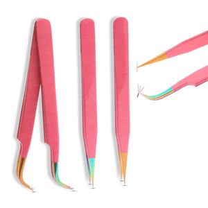 Pinzas de extensión de pestañas de acero inoxidable japonesas con etiqueta privada hecha a mano de calidad personalizada Premium más vendida - Product Image 3