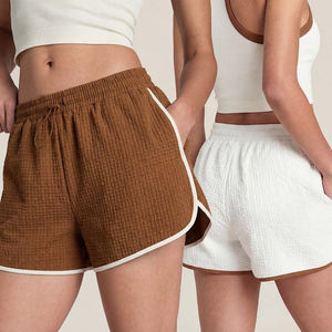 PIHA SPORTS <b>Women's</b> Elastic Waist Shorts High Waist Quick Dry Anti-Wrinkle Casual Summer Sportwear Loose Fit Solid Color 100% - Product Image 2