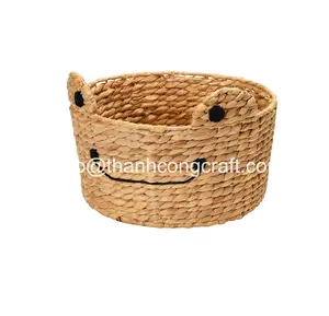 Top Selling Frog Shape Water Hyacinth Storage Basket Woven Basket From Vietnam For Container/Storage Solution