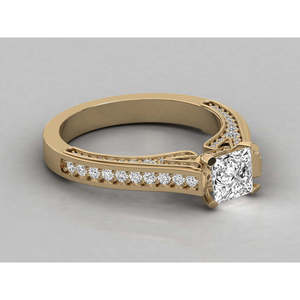 Bague pour femme en diamant solitaire cultivé en laboratoire 14 carats - Product Image 5