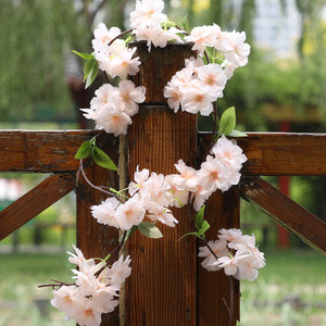 Tiges de fleurs de cerisier en soie rose blanc japonais bon marché en gros fausse branche de fleur de sakura fleur de cerisier artificielle - Product Image 4