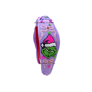 Diadema de diamantes de imitación con cuentas de algodón hecha a mano para el día de Navidad personalizada para mujeres y niñas - Product Image 2