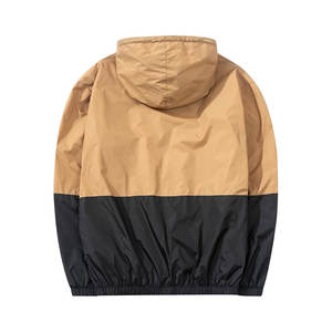 Veste coupe-vent en nylon 100% personnalisée pour hommes, survêtement imperméable avec fermeture éclair sur le devant pour l'hiver - Product Image 2