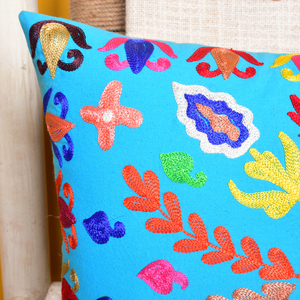 Funda de almohada bordada a mano, cubierta de cojín de diseño de Interior indio bordado a mano 14X20, fundas de almohada decorativas de verano, nueva colección - Product Image 3