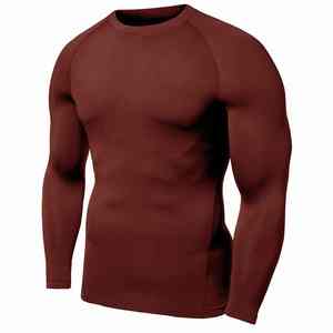 Alta calidad Unisex compresión MMA Rash Guard transpirable manga larga camisa protección personalizable para hombres - Product Image 4