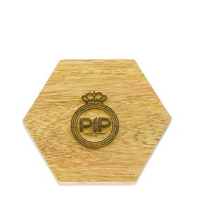 ชุดที่รองแก้วไม้สักหกเหลี่ยมสไตล์มินิมอลลิสต์เป็นมิตรกับสิ่งแวดล้อมป้องกันเครื่องดื่มสำหรับตกแต่งบ้านวันเกิด-ของตกแต่ง - Product Image 4