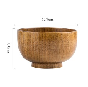 Cuenco de madera natural para aperitivos, vajilla, ensalada de frutas, sopa, cuenco para servir para el hogar, utensilios de cocina, mesa, restaurante, regalo de boda - Product Image 5