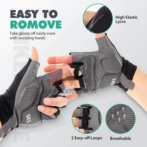 Guantes de Ciclismo para Hombre y Mujer, Antideslizantes, con Agarre, Amortiguación, Duraderos, Transpirables, Ideales para Ciclismo de Carretera y Entrenamiento - Product Image 3