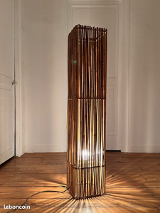 Lampes de lampadaire en bambou fabriquées à partir de matériaux faits à la main, accessoires de décoration pour la maison, vente en gros. - Product Image 3