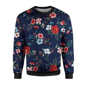 Suéter de gran tamaño con estampado personalizado para hombre, sudadera de sublimación de mezcla de algodón informal a la moda para exteriores - Product Image 1