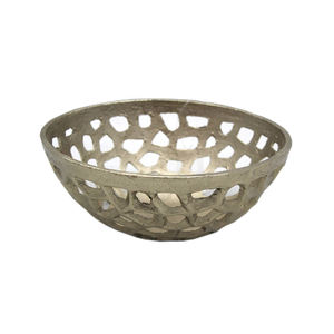 ชามเสิร์ฟสีเทาและของตกแต่งทำด้วยมือชามเหล็กทรงกลมดีไซน์ดีที่สุดสำหรับห้องครัวและบนโต๊ะ - Product Image 6