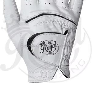 Gants de golf Grace unisexes personnalisables en cuir véritable blanc respirant et doux pour le cyclisme et les sports, style logo, pour hommes - Product Image 4